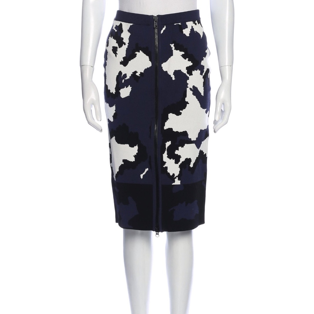 Designer Timo Weiland Calf Print Zipper Bandage Stretch Pencil Skirt